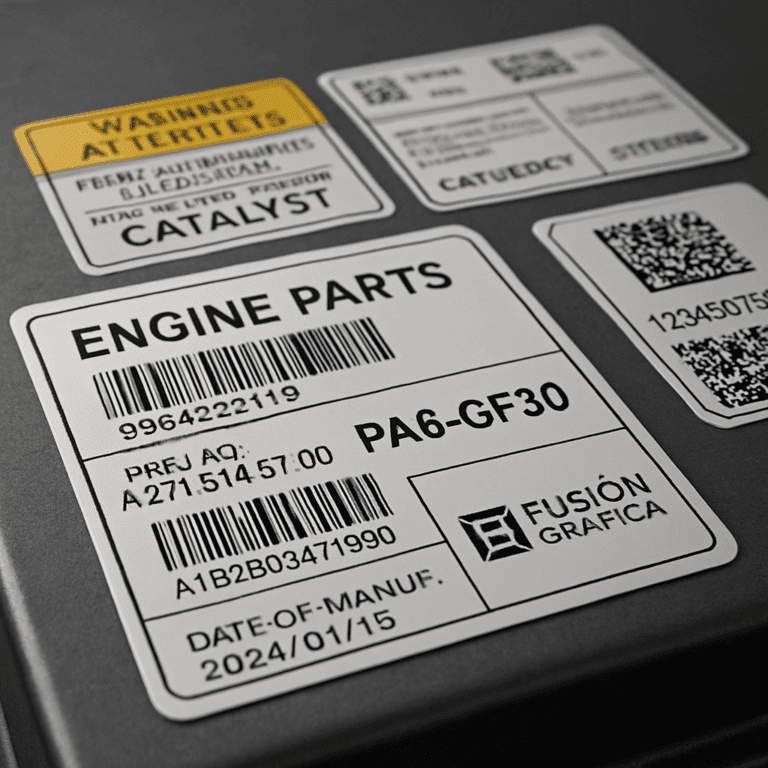 Impresión de etiquetas automotrices en Ramos Arizpe