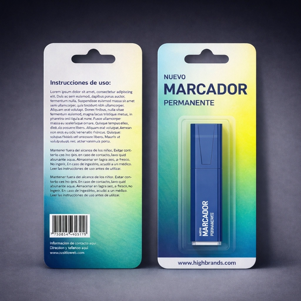 Respaldo blister personalizado