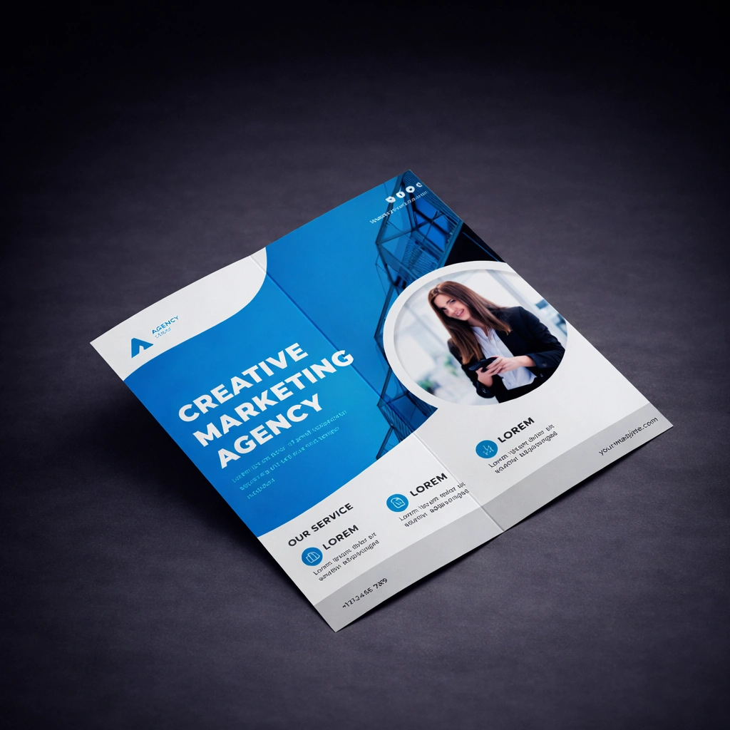 Díptico corporativo impreso